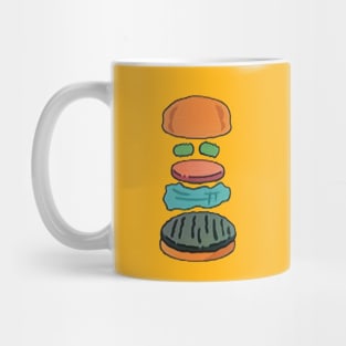 Exploded Bob's Burger Restaurant Wall Art Mug